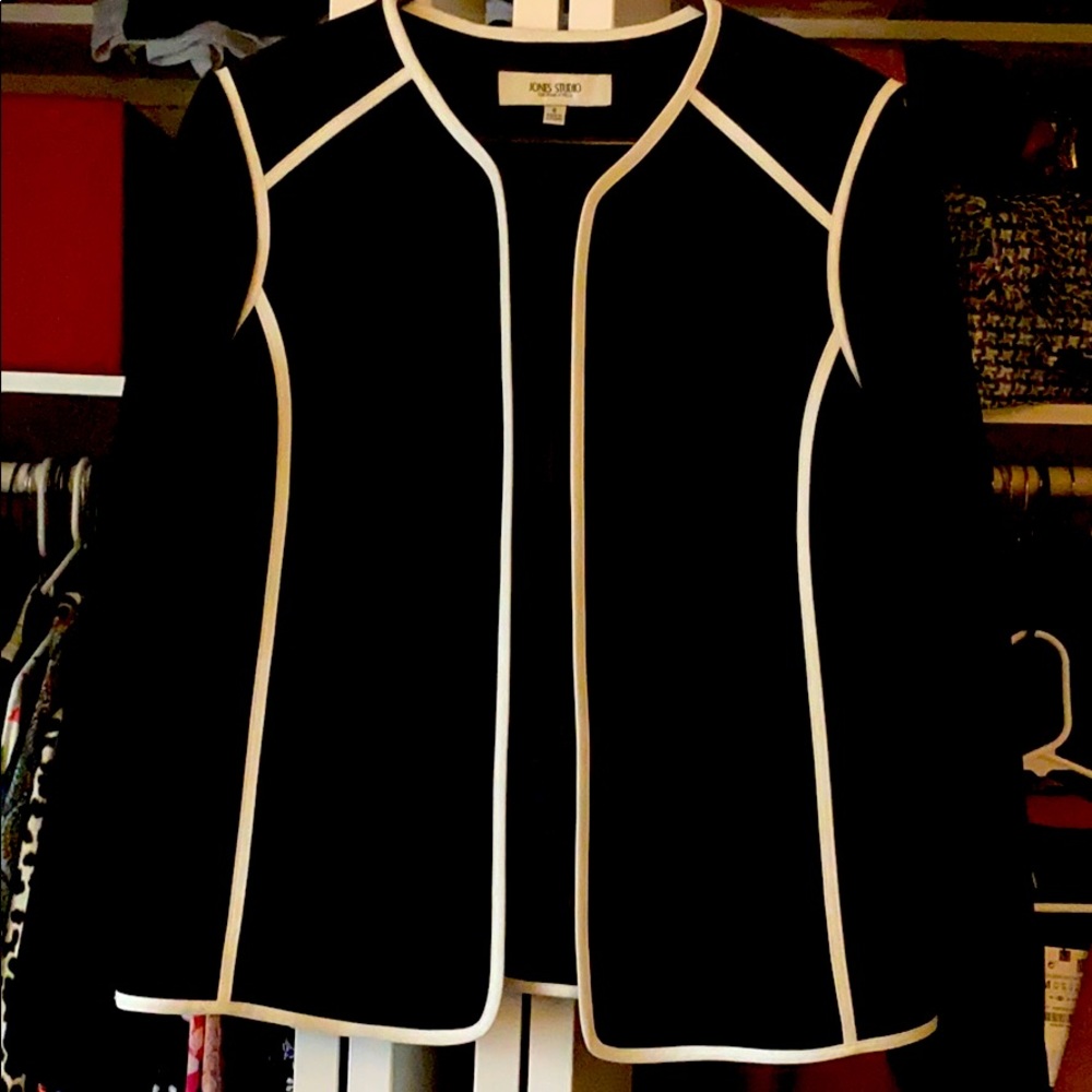 Black white combo jacket